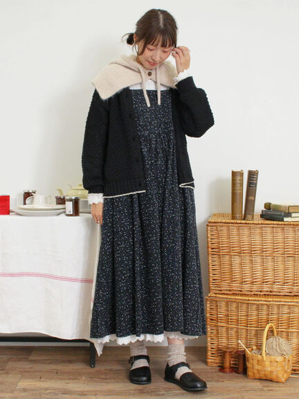 ラーベン編み前後2WAYニット（グリーン）｜Samansa Mos2（サマンサ モスモス）通販