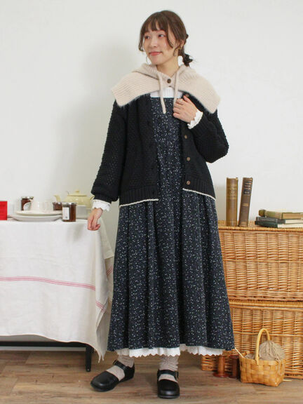 ラーベン編み前後2WAYニット（グリーン）｜Samansa Mos2（サマンサ モスモス）通販