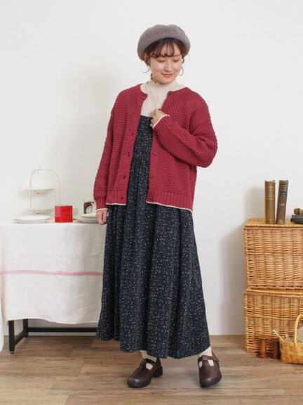 ラーベン編み前後2WAYニット（グリーン）｜Samansa Mos2（サマンサ モスモス）通販