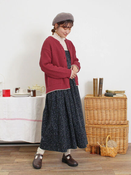 ラーベン編み前後2WAYニット（グリーン）｜Samansa Mos2（サマンサ モスモス）通販