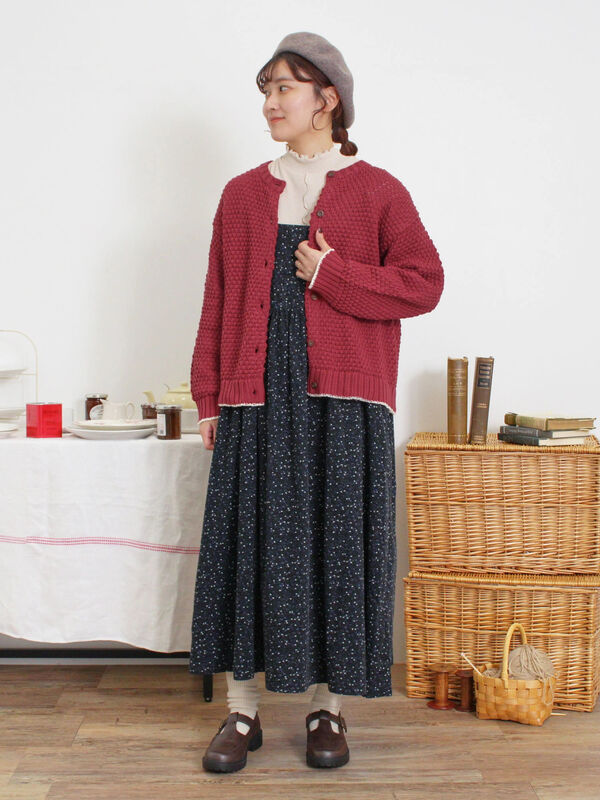 セール】 ラーベン編み前後2WAYニット（グリーン/トップス