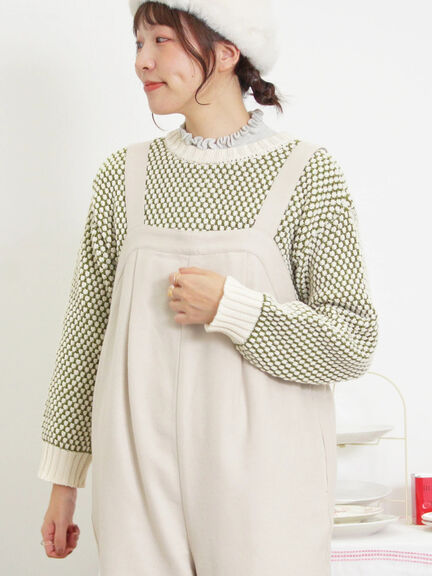 ラーベン編み前後2WAYニット（グリーン）｜Samansa Mos2（サマンサ モスモス）通販