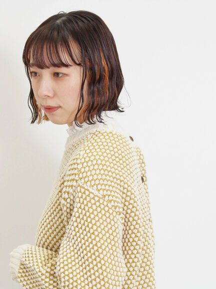 ラーベン編み前後2WAYニット（グリーン）｜Samansa Mos2（サマンサ モスモス）通販