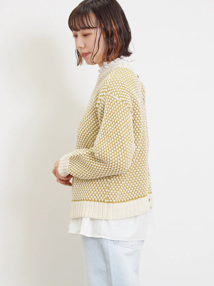 ラーベン編み前後2WAYニット（グリーン）｜Samansa Mos2（サマンサ モスモス）通販