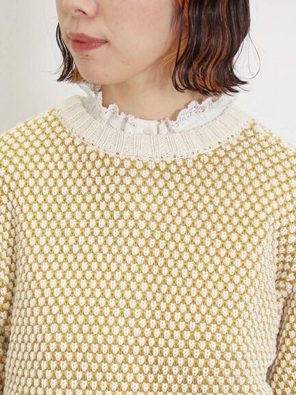 ラーベン編み前後2WAYニット（グリーン）｜Samansa Mos2（サマンサ モスモス）通販