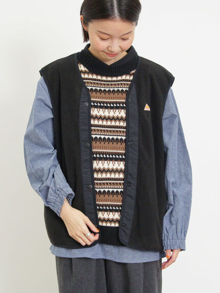 【KELTY×Samansa Mos2】ジャカードニットベスト（ベージュ）｜Samansa Mos2（サマンサ モスモス）通販