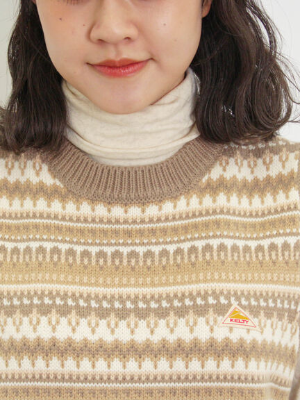 【KELTY×Samansa Mos2】ジャカードニットベスト（ベージュ）｜Samansa Mos2（サマンサ モスモス）通販