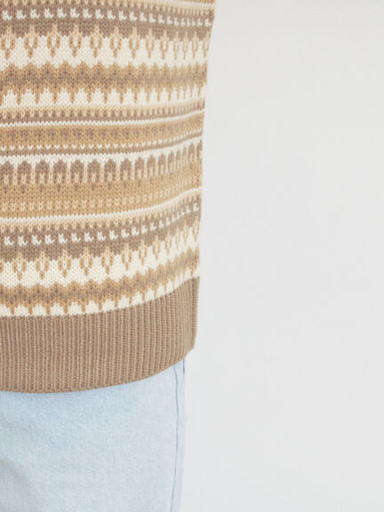 【KELTY×Samansa Mos2】ジャカードニットベスト（ベージュ）｜Samansa Mos2（サマンサ モスモス）通販