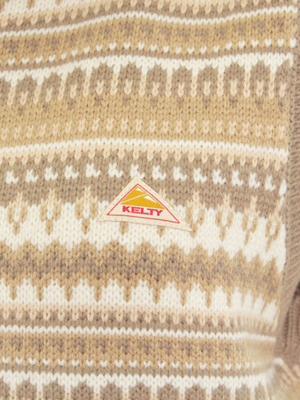 【KELTY×Samansa Mos2】ジャカードニットベスト（ベージュ）｜Samansa Mos2（サマンサ モスモス）通販