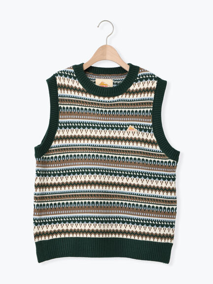 【KELTY×Samansa Mos2】ジャカードニットベスト（ベージュ）｜Samansa Mos2（サマンサ モスモス）通販