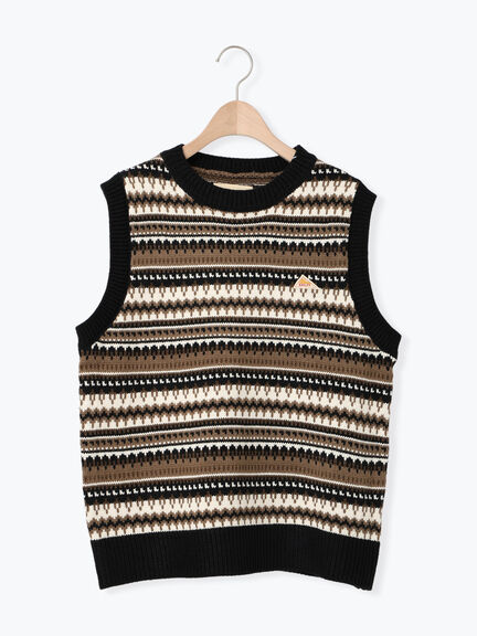 【KELTY×Samansa Mos2】ジャカードニットベスト（ベージュ）｜Samansa Mos2（サマンサ モスモス）通販