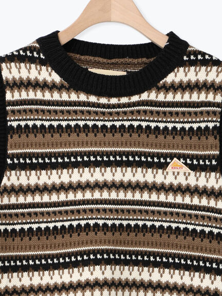 【KELTY×Samansa Mos2】ジャカードニットベスト（ベージュ）｜Samansa Mos2（サマンサ モスモス）通販