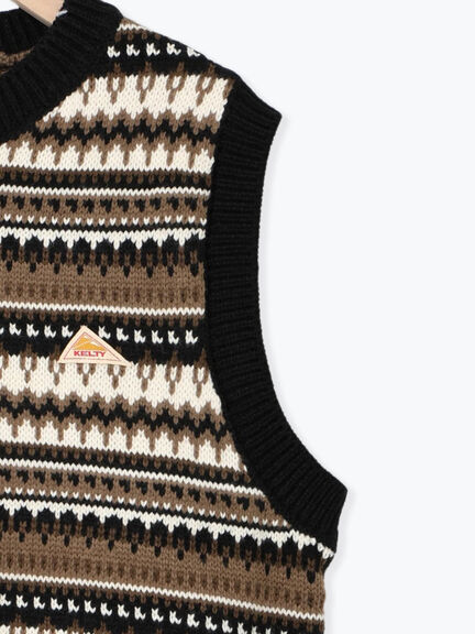 【KELTY×Samansa Mos2】ジャカードニットベスト（ベージュ）｜Samansa Mos2（サマンサ モスモス）通販