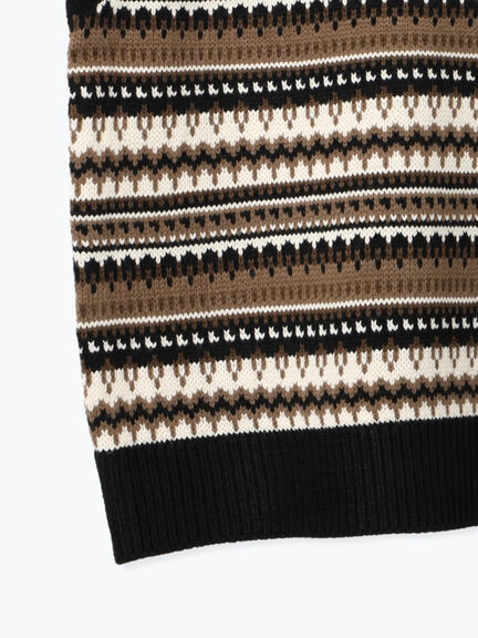 【KELTY×Samansa Mos2】ジャカードニットベスト（ベージュ）｜Samansa Mos2（サマンサ モスモス）通販