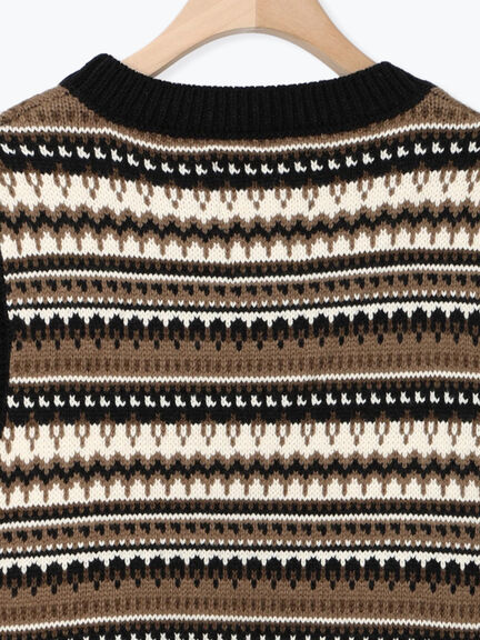 【KELTY×Samansa Mos2】ジャカードニットベスト（ベージュ）｜Samansa Mos2（サマンサ モスモス）通販