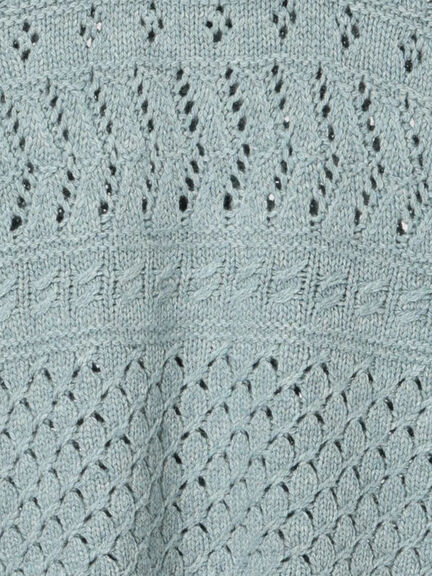 【Fluffy Wool Blend】前後着柄編みベスト（モカ/サックスブルー/キナリ）｜Samansa Mos2（サマンサ モスモス）通販
