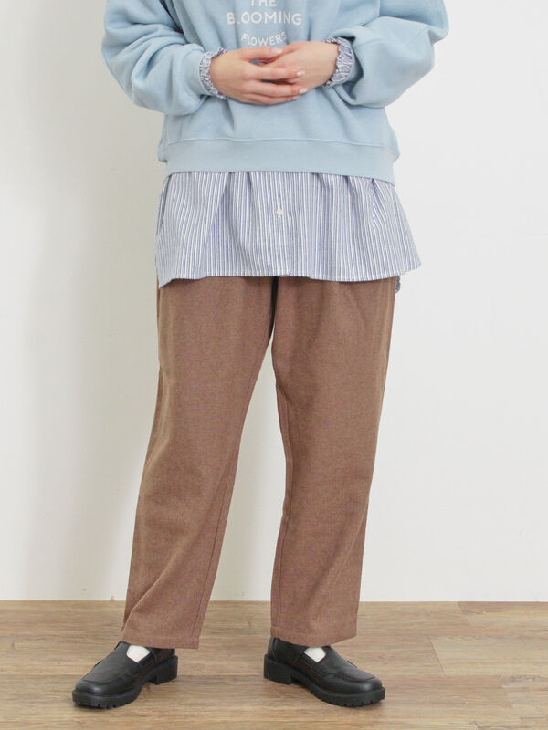 ウール混テーパードパンツ（モカ）｜Samansa Mos2（サマンサ モスモス）通販