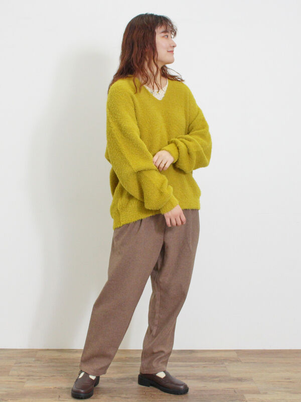 セール】 ウール混テーパードパンツ（モカ/ボトムス/パンツ）| Samansa