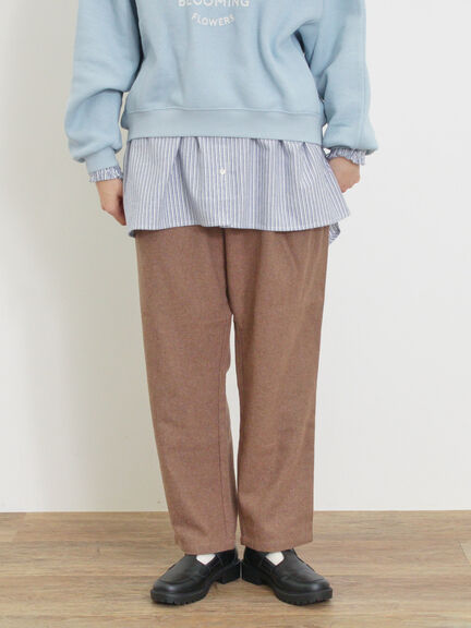 ウール混テーパードパンツ（モカ）｜Samansa Mos2（サマンサ モスモス）通販