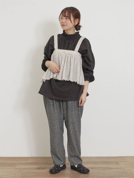 ウール混テーパードパンツ（モカ）｜Samansa Mos2（サマンサ モスモス）通販