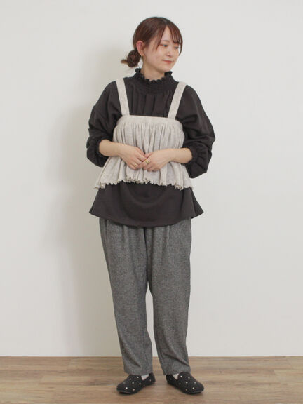 ウール混テーパードパンツ（モカ）｜Samansa Mos2（サマンサ モスモス）通販