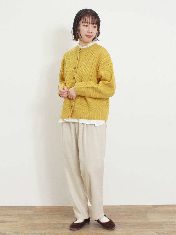HERITANOVUM】ウール混テーパードパンツ｜レディース