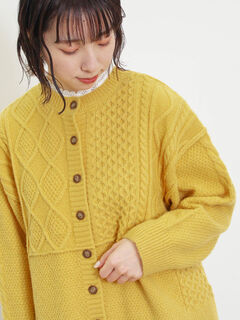 アプワイザーリッシェ イエロー 黄色 カーディガン フリルタンク  