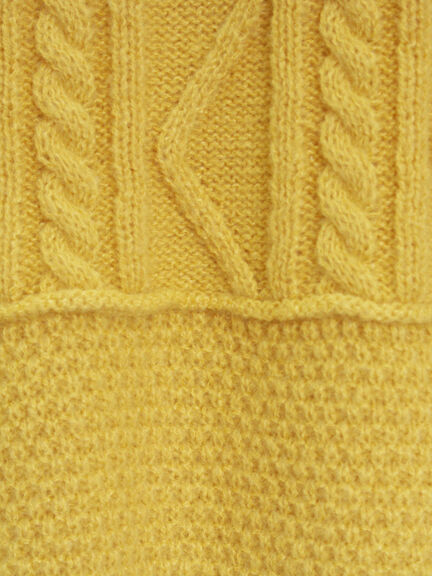 パッチワークケーブル前後2WAYニット（ピンク/モカ/グリーン/キナリ）｜Samansa Mos2（サマンサ モスモス）通販