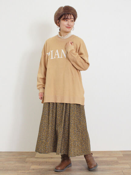 スウェットライクロゴジャカードニット（ベージュ）｜Samansa Mos2（サマンサ モスモス）通販