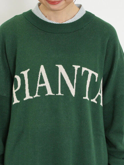 スウェットライクロゴジャカードニット（ベージュ）｜Samansa Mos2（サマンサ モスモス）通販