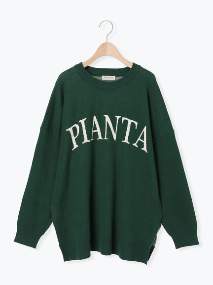 スウェットライクロゴジャカードニット（ベージュ）｜Samansa Mos2（サマンサ モスモス）通販