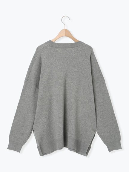 スウェットライクロゴジャカードニット（ベージュ）｜Samansa Mos2（サマンサ モスモス）通販