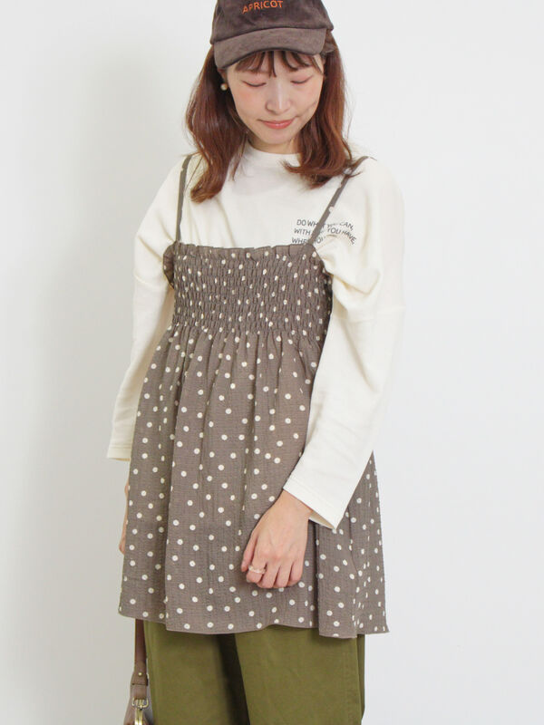 ◎シャーリングキャミチュニック（モカ）｜Samansa Mos2（サマンサ モスモス）通販