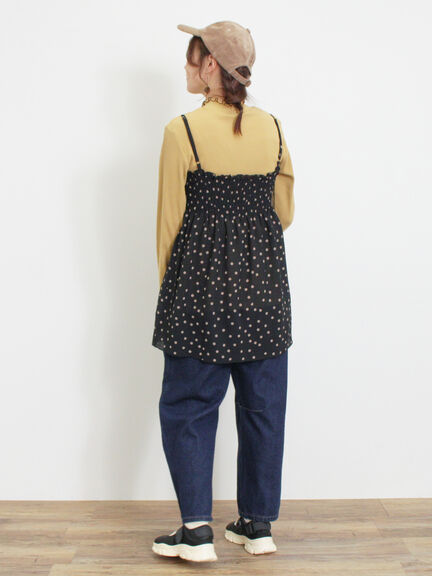 ◎シャーリングキャミチュニック（ブラック/モカ/キナリ）｜Samansa Mos2（サマンサ モスモス）通販