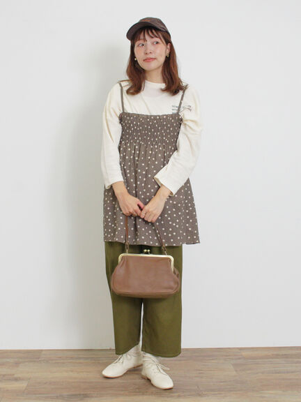 ◎シャーリングキャミチュニック（ブラック/モカ/キナリ）｜Samansa Mos2（サマンサ モスモス）通販