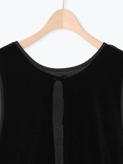 透けベロア前後2WAYベスト（ベージュ）｜Samansa Mos2（サマンサ モスモス）通販