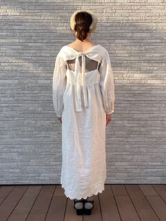 SamansaMos2 立川限定リネンキャミワンピース 立川店/EC限定】リネンボレロ付キャミワンピース（オフホワイト