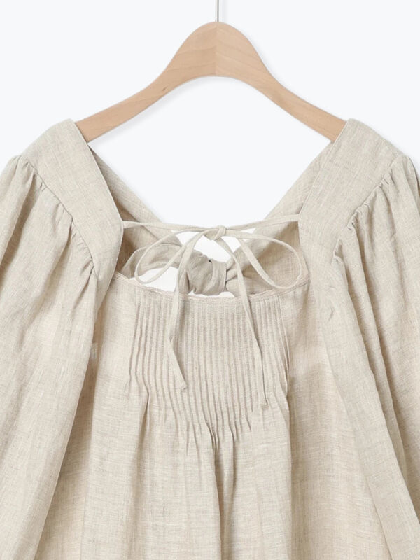 みるく　サマンサモスモス　立川限定　リネンキャミワンピース　オフホワイト 立川店/EC限定】リネンボレロ付キャミワンピース（オフホワイト