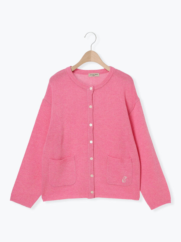 ご縁がありました　カーディガン　ARROW　春カーディガン　サーモンピンク ご縁がありましたカーディガンARROW春カーディガンサーモンピンク