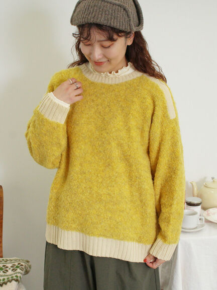 ブークレバイカラー2WAYニット（ベージュ）｜Samansa Mos2（サマンサ モスモス）通販