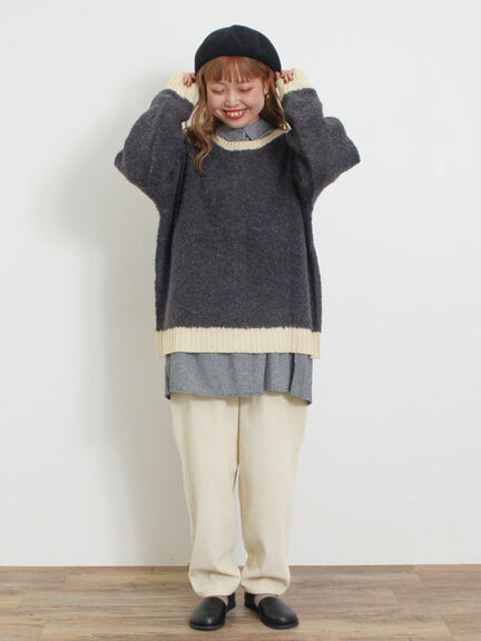 ブークレバイカラー2WAYニット（ベージュ）｜Samansa Mos2（サマンサ モスモス）通販