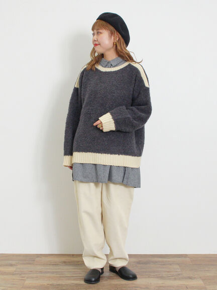 ブークレバイカラー2WAYニット（ベージュ）｜Samansa Mos2（サマンサ モスモス）通販