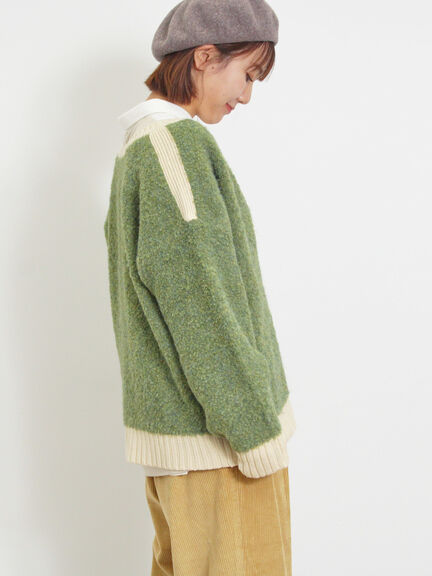 ブークレバイカラー2WAYニット（ベージュ）｜Samansa Mos2（サマンサ モスモス）通販