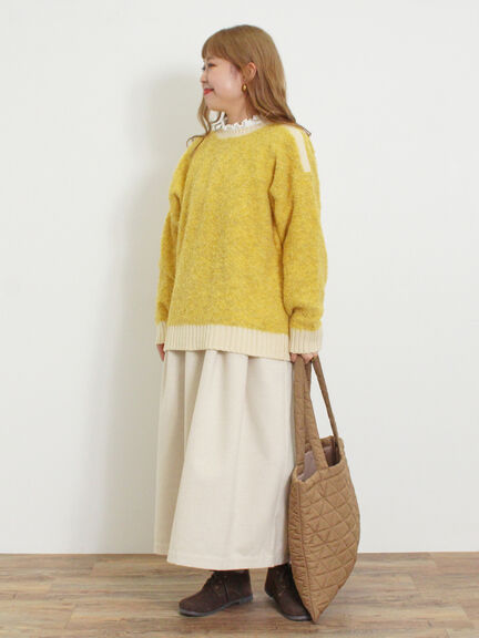 ブークレバイカラー2WAYニット（ベージュ）｜Samansa Mos2（サマンサ モスモス）通販