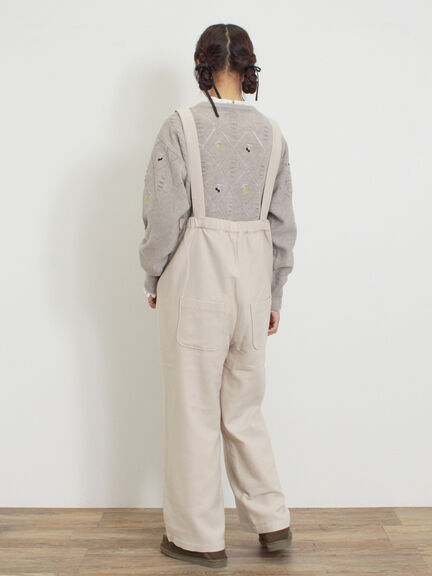 ウール混タックサロペット（ブラック）｜Samansa Mos2（サマンサ モスモス）通販