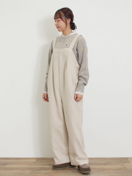 ウール混タックサロペット（ブラック）｜Samansa Mos2（サマンサ モスモス）通販