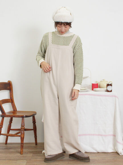 ウール混タックサロペット（ブラック）｜Samansa Mos2（サマンサ モスモス）通販