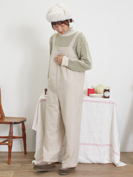 ウール混タックサロペット（ブラック）｜Samansa Mos2（サマンサ モスモス）通販