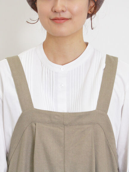 ウール混タックサロペット（ブラック）｜Samansa Mos2（サマンサ モスモス）通販