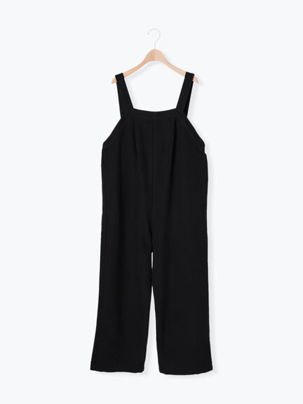 ウール混タックサロペット（ブラック）｜Samansa Mos2（サマンサ モスモス）通販